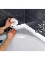 Ultra Dayanıklı Su Geçirmez Sızdırmazlık Bandı Beyaz 38 mmX3,20 metre  Nem Önleyici Lavabo Evye Küvet Kenar Bandı