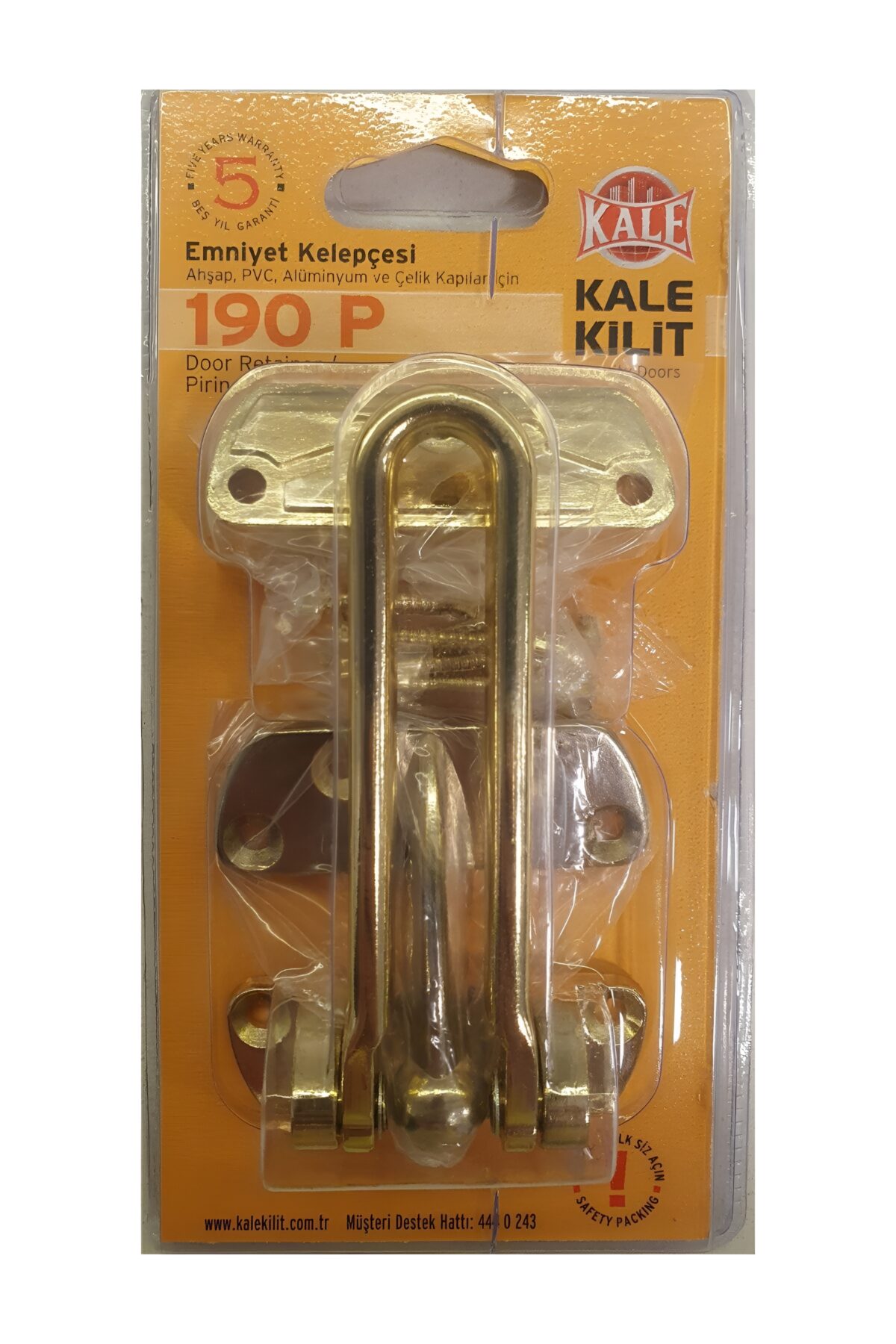 190 P Kale Emniyet Kelepçesi-blisterli-prinç - Görsel 3