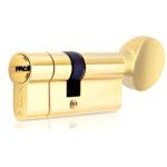 68 mm Bilyalı Mandallı Tuzaklı Barel  Sarı (Kapı Göbeği) Yuma