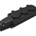 Far Kauçuk Kapaklı Monofaze Topraklı 3'lü Priz