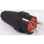 Far Kauçuk Erkek Monofaze Topraklı Elektrik Fişi