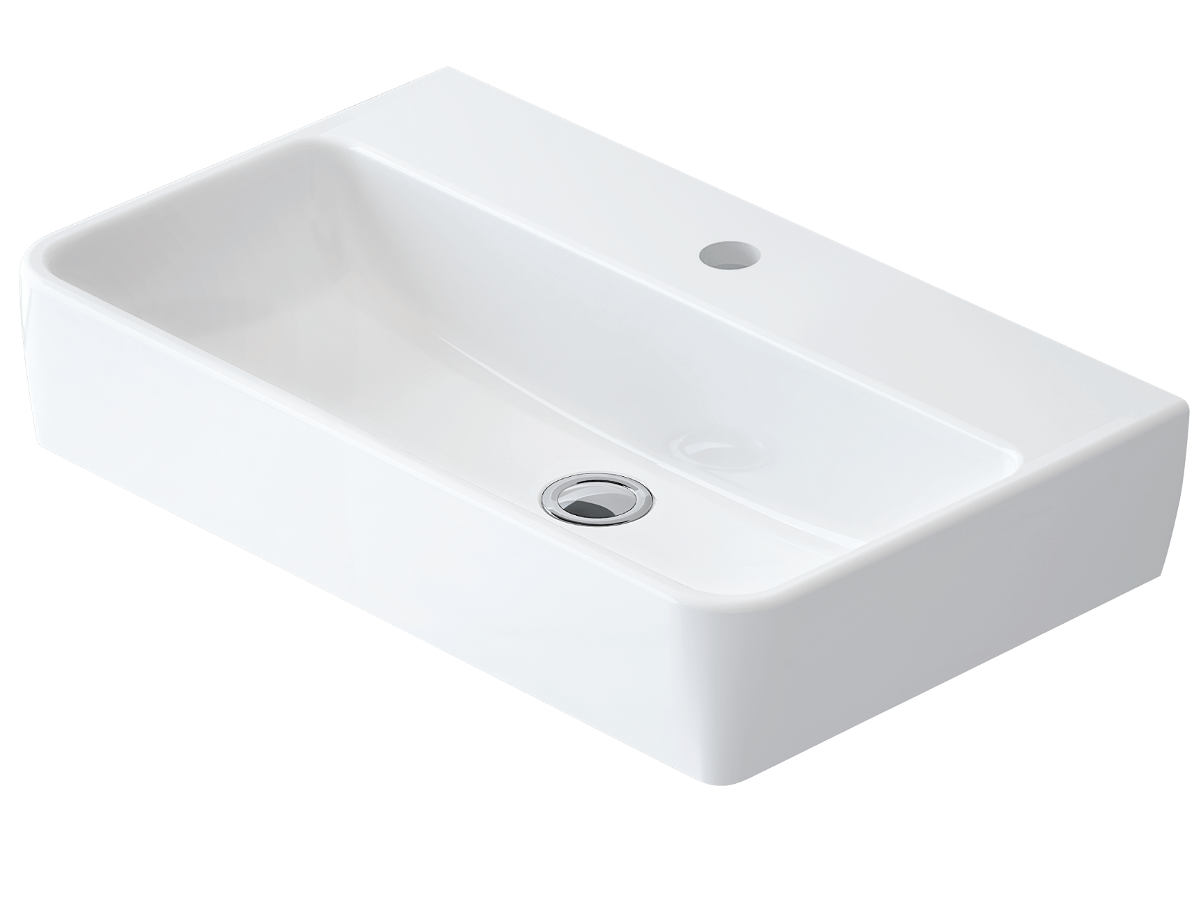 diktortgen-lavabo1-png.png İdevit Dikdörtgen Tezgah Üstü Lavabo 40x65 Cm - Görsel 1