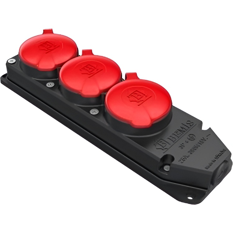 kaucuk-trifaze1.jpg Kauçuk Trifaze 3'lü Grup Priz - Görsel 1