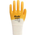 BEYBİ KN250 Sarı Nitril Eldiven No:10 – Pamuk Astarlı | Yerli Üretim - Görsel 2