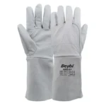Beybi ARG-01 Argon Keçi Derisi, Isıya Dayanıklı Gri Kaynak Eldiveni