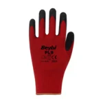 Beybi PL9 Kırmızı-Siyah Polyester Örme Lateks Eldiven | Yarım Kaplama | İş Eldiveni No:10 - Görsel 2
