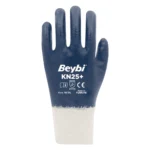 Beybi KN25+ (Plus) Lacivert Nitril Eldiven No:10 | Pamuk Astarlı | Tam Kaplama Yağa Dayanıklı İş Eldiveni - Görsel 2