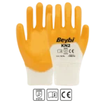 Beybi KN2 Sarı Nitril Eldiven No:10 | Pamuk Astarlı | Dayanıklı İş Eldiveni - Görsel 2