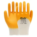 Beybi KN1 Flex Sarı Nitril Eldiven No:10 | ¾ Kaplama | EN388 2121X İş Eldiveni