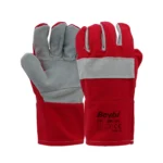 Beybi DK-01 Koton Montaj Eldiveni Kırmızı XL | Yarma Deri Avuç İçi Takviyeli İş Eldiveni