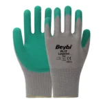 Beybi PL-17 Legend Lateks Eldiven Gri-Siyah/Gri-Yeşil No:10 | Crinkle Kaplamalı Kaydırmaz İş Eldiveni - Görsel 2