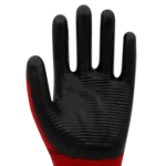 BEYBİ PN3 Zebra Polyester Örme Nitril Eldiven Kırmızı-Siyah No:10 - Görsel 3